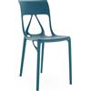 Kartell - Sedia impilabile A. I. - Blu - PMMA riciclato - Designer Philippe Starck