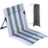 Generico sturdy Chairs Foldable Relaxing Lounger Striped Seat with Lumbar Support