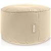 Green Bean© Sgabello a sacco 25x45cm con imbottitura in perle EPS Pouf Cuscino Poggiapiedi per poltrona a sacco Cuscino per pavimento bambini e adulti solleva le gambe siediti Beige