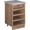 Vicco Scaffale da cucina Fame-Line, Rovere dorato, 50 cm
