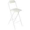 QUIOTUIR Sgabello da bar pieghevole 70 cm altezza con schienale e cuscino imbottito seggiolone pieghevole ultra sottile 70 mm capacità 125 kg acciaio al carbonio anti-ruggine sgabello bar cucina
