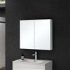 doporro Armadietto a Specchio da Parete 80x15x70 cm con 2 Ante per Bagno