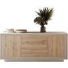 Web Convenienza Madia con 2 Ante e 3 Cassetti Made in Italy - Credenza Contenitore Collezione Sky per Soggiorno Cucina Ingresso Sala da Pranzo Mobile Design moderno originale - Cashmere/kadiz