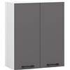 AKORD | Pensile da Cucina a Parete - Oliwia 60 cm H720 | 2 Anta Armadio da Cucina | Componibile Mobili da Cucine Armadi | Pannello laminato | 60 x 30 x 72 cm | Bianco & Grigio Grafite