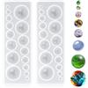 Trinkrittey Set di 2 stampi in silicone per cabochon, in resina epossidica, set di stampi in silicone per gioielli fai da te, orecchini, gioielli fai da te, accessori fai da te