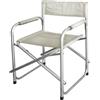 HM hemax HOME DESIGN HEMAX Sedia Regista Large Professionale Pieghevole per Trucco - Alluminio