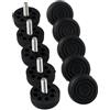 Marchfunny Confezione da 10 pezzi regolabili con base in plastica e montaggio a vite, per aumentare l'altezza e proteggere i fondi dei mobili (M6 x 30 x 20 mm)