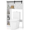 LIFEZEAL Mobile da bagno con anta scorrevole e 3 ripiani, mobile portaoggetti da bagno, mobile per lavatrice, bagno, balcone, lavanderia, colore: bianco, JI5603EPFR