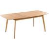 Beliani Tavolo da pranzo cucina impiallacciato allungabile 150/190 x 90 cm legno rovere chiaro