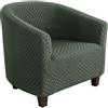 Hearda Copripoltrona 1 Posto, Jacquard Quadrato Copripoltrona, Elastico Copri Poltrona con Braccioli, Antiscivolo Cocktail Copri Poltrona, per Bar Soggiorno Camera da Letto (Verde)