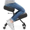 COSTWAY Sedia Ergonomica Inginocchiata con Ruote Bloccabili, Sedia da Ginocchio Regolabile Posturale Struttura in Metallo, Sgabello Ergonomica per Casa e Ufficio, Portata 100 kg (senza Schienale)
