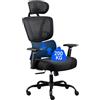 BRTHORY Sedia da Ufficio Ergonomica, Rete Traspirante, con Supporto Lombare Regolabile/Braccioli 3D/Poggiatesta/Funzione Dondolo, Sedia da Scrivania Regolabile in Altezza, Portata 200 kg