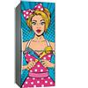 Oedim - Vinile per Frigorifero da Donna, Motivo: Fumetto, Vintage, 185 x 60 cm, Adesivo Resistente ed Economico