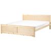 Beliani Letto matrimoniale in legno naturale marrone chiaro 180 x 200 cm