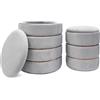 IlGruppone Set 2 Pouf Contenitori in Velluto - Pouf Arredo Moderni Impilabili, Poggiapiedi con Contenitore Salvaspazio, 4 Colori - Grande 37x41 cm, Medio 28x34 cm - Grigio