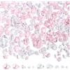 QINJIEJIE 700 diamanti acrilici in 5 misure, tonalità rosa, per bambini, caccia al tesoro, tesori dei pirati, sabbiera, riempitivi di vasi, matrimoni, feste, acquari