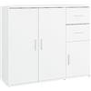 Generico Credenza Bianca 91x29,5x75 cm in Legno Multistrato,Mobili,Armadietti e portaoggetti,Buffet e credenze,Bianco,28.77 kg,823269