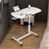 Lvhecforhm L'altezza Tavolo Computer Portatile Regolabile, Comodino Pieghevole Con Cassetto Piccolo, Divano Tavolo Con Rullo, Rack Laptop Rotante Sollevamento 360°, Computer Portatile 60x40CM Bianco