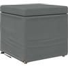 Cervaline Pouf Grigio Scuro Tessuto e Legno Ingegnerizzato,Mobili,Sedie,Sgabelli da Bar,8.72 kg -876744