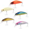 Alipis 5 Pezzi Esca da Pesca Artificiale Minnow Sinking Bionic Baits 6cm 6g 12# in ABS e Ferro, Nuoto Realistico, Luminoso al Buio, per Pesci, Acqua Dolce e Salata