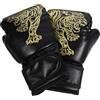 GALPADA Guanti da Boxe, Guantoni da Kickboxing e Thai Glove, Pu ed Eva, Nero, Polsino Regolabile, per Sparring e Allenamento
