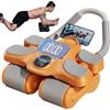 Generic Ruota per Esercizi AB Roller Trainer Addominale a 4 Ruote con Display