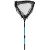predolo Rete da Pesca Pieghevole Rete da Atterraggio Rete Triangolare Guadino Compatto con Telaio Triangolare in Lega E Maglia Esagonale 6mm in Nylon Adatto a, Blu, Blu, 95CM
