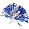 BESTYASH Pom Pom Cheerleading Metallici Blu e Argento, PON PON da Tifo in PE, Morbidi e Confortevoli, per Adulti, Competizioni e Feste