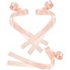 MERRYHAPY Nastri Resistente e Confortevole per Scarpe da Balletto in Raso Rosa 3 Pezzi Accessori per Ballerine per Prove e Spettacoli di Danza Classica