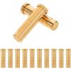 GRADENEVE 12 Pezzi Arrow Shaft Connector in Ottone, Inserto a Vite 6,2mm, Colore Khaki, per Frecce e Asta Freccia, per Tornei Professionali e Tiro L'Arco Ricreativo All'aperto