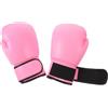 CLISPEED Guanti da Boxe 8 Oz Guantoni da Boxe Piccoli Rosa in Pu Pelle e Spugna, Supporto Polso, Facili da Indossare, per Kickboxing e Mma