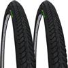 ECOVELO 2 Copertoni 700 x 35C (37-622) 28 x 1 5/8 x 1 3/8 Country Neri Per City Bike, Stradale, Trekking | Pneumatici Stradali Neri In Gomma Bici