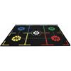 Bffcnl Tappetino Allenamento Basket Tappeto Esercizi Pad Piedi Materassino Agilità per Passi Rapidi con Indicazioni Direzionali in Diatomee Adatto per Pratica Domestica Area Giochi Casa, Pattern 01