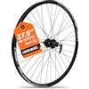 LOEVELOSI Ruota posteriore MTB da 27,5, freno a disco a 6 fori, QR 9/10 × 135 mm, cassetta Shimano HG 8/9/10/11 velocità, cerchione in alluminio e mozzo a 36 raggi, ruota completa, colore nero LOEVELOSI