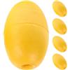 POPETPOP 5 Pezzi Boa Galleggiante per Corda da Kayak e Barca, Galleggiante per Barche in PVC Giallo, Ovale, Leggero e Portatile, per Linee D'ancora e Piscine