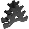 WRITWAA Supporto per Manubri Nero in Plastico a 3 Livelli, Struttura Robusta ad Alta Capacità di Carico per Palestra e Casa, Organizer Compatto per Pesi e Dumbbell