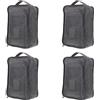 WATIIFUFU 4 Pezzi Shoe Bag Borsa Scarpe da Viaggio per Sneaker e Scarpe Sportive, Grande Capacità, in Poliestere, Cerniera, Pieghevole, Grigio, per Armadio e Casa