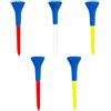 GLEAVI 5 Pezzi Tee da Golf Tee per Pallina in Gomma e Plastica 74mm a Bassa Resistenza per Principianti Allenamento Golf Colore Casuale