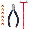 AUNMAS Strumento per Accordare l' per Tiro con l' Pinze a T Quadrate e per Incocco in Lega di Alluminio Set con 6 Fibbie in Rame 440 X 135 Mm Regolazione della Cocca per Corda Portatile per (Rosso)