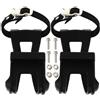 OFFSCH Bike Toe Cage Pedal Toe Clips in Plastica e Metallo Nero con Cinghie, 1 Set, per Riding Bicycles e Accessori per Ciclisti