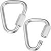 M METERXITY 2-Pack Collegamento Rapido A Catena, M8 5/16 304 Acciaio A Catena Di Riparazione Con Blocco Per Altalene/Zaino, Anello A Chiave A Torsione Collegamento A Catena [Argento]