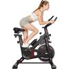 GartistGo Cyclette da 6 kg, resistenza magnetica regolabile 0-100%, schermo LCD, supporto tablet, sella regolabile per allenamento cardio a casa