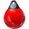 Milageto Parabordo Gonfiabile Parabordo Marino Boetta Galleggiante Gavitello Nautico in Pvc Ispessito Corpo a Goccia Alta Visibilità con Foro per Corda Adatto, Rosso, 55X60CM