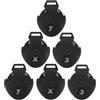 Luxshiny 6 Pezzi Targa Numero Golf Etichetta Numerica per Mazze da Golf ABS Nero Numeri Rotanti per Copritesta