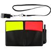 Zerodeko Set Cartellini Arbitro Calcio Rosso e Giallo con Fischietto e Taccuino in Pu PVC Leggero e Preciso per Partite di Calcio e Gare Sportive