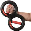 Warmhm Attrezzo Multifunzione a Forma di 8 per Polso e Presa 20kg | Nero, Abs Nbr e Acciaio a Molla, per Climbers e Atleti, Hand Grippers per Esercizio