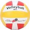 Omquot Pallavolo Taglia Ufficiale 5, Pelle Morbida, Antiusura Ed Elastica, Ideale per Allenamenti e Competizioni Indoor Outdoor, Colore Rosso