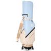 Baoblaze Borsa da Golf con Ruote Sacca da Golf Carrello Trolley Trasporto Attrezzatura Impermeabile in Pelle PU con Spallaccio Base Stabile Ruote E Scomparti, Blu Cachi