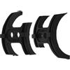HOMOBABE Guida Cavo Bici 2 Pezzi in Plastica Resina Nero con Doppio Foro per Telaio, Installazione Facile e Allineamento di Precisione per Manutenzione Bicicletta