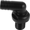 ibasenice Raccordo Passascafo 90 Gradi in Plastica ABS, Scarico Sentina, 6,30x6,00x3,60cm, Nero, per Pompa di Sentina e Scafo, Yacht e Impianti Idraulici Barca